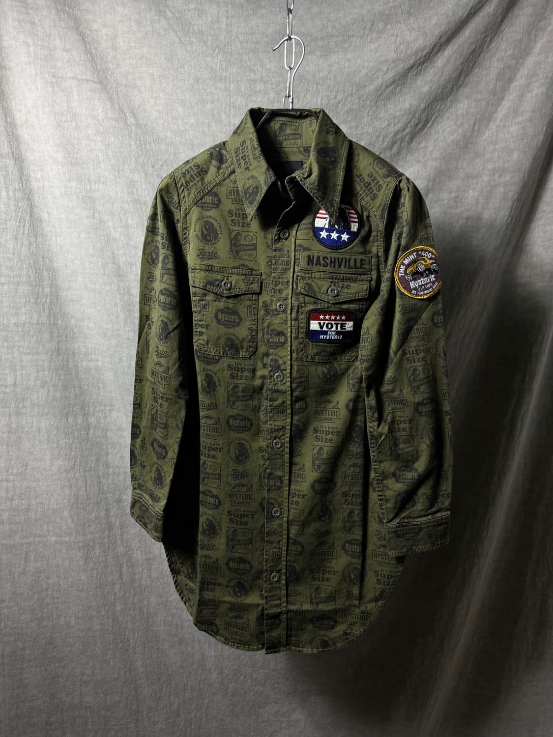 히스테릭글래머 밀리터리 패치 셔츠 상품이미지2