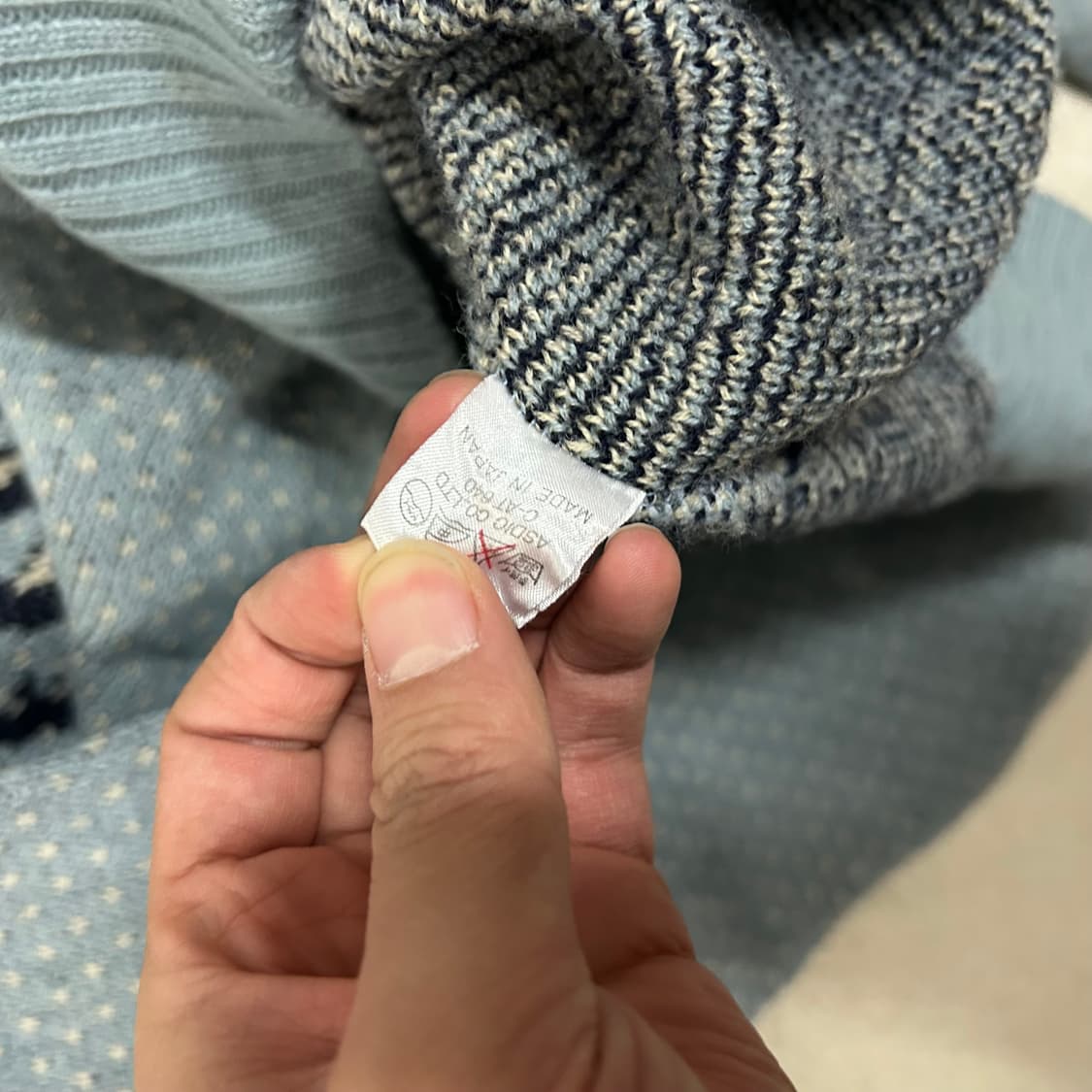 (L) 40s Heritage Stone 자카드 북극곰 코위찬 니트 상품이미지6