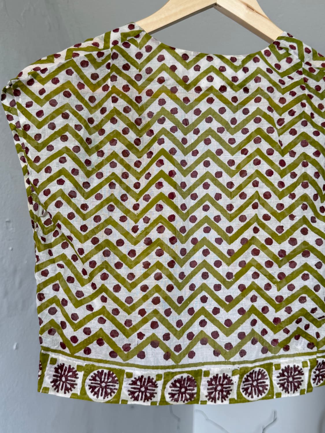 하구미 레이어드 패턴 크롭 볼레로 상품이미지6