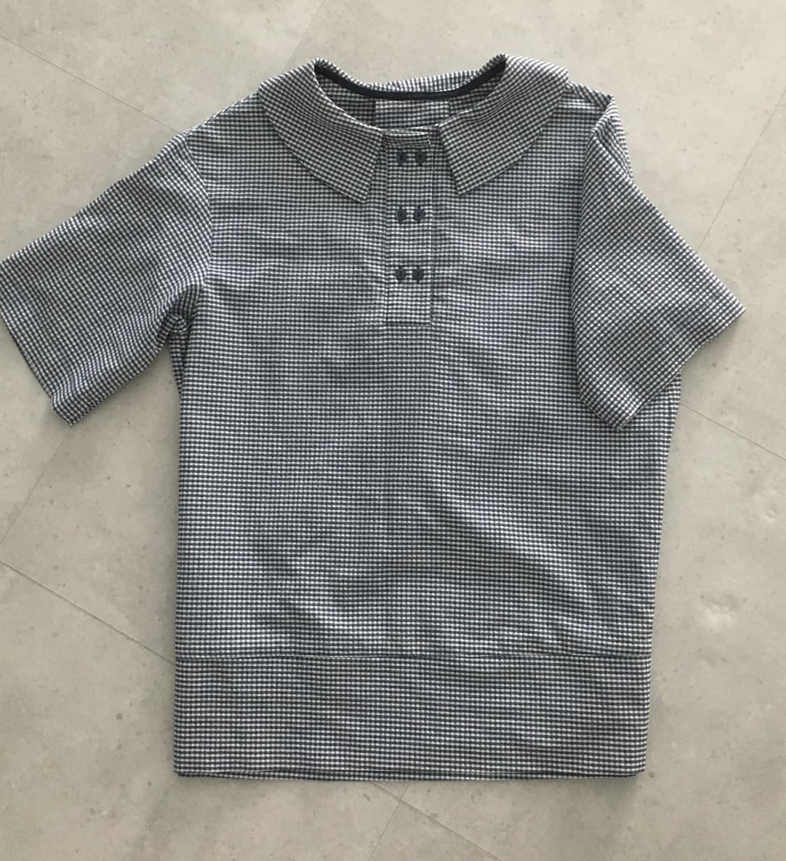 Double button check shirts 상품이미지1