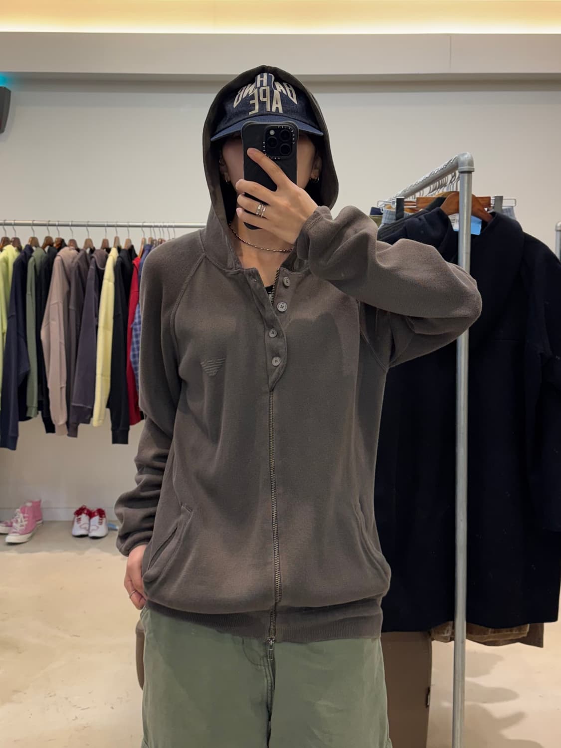 엠포리오 아르마니 헨리넥 니트 후드집업 상품이미지4