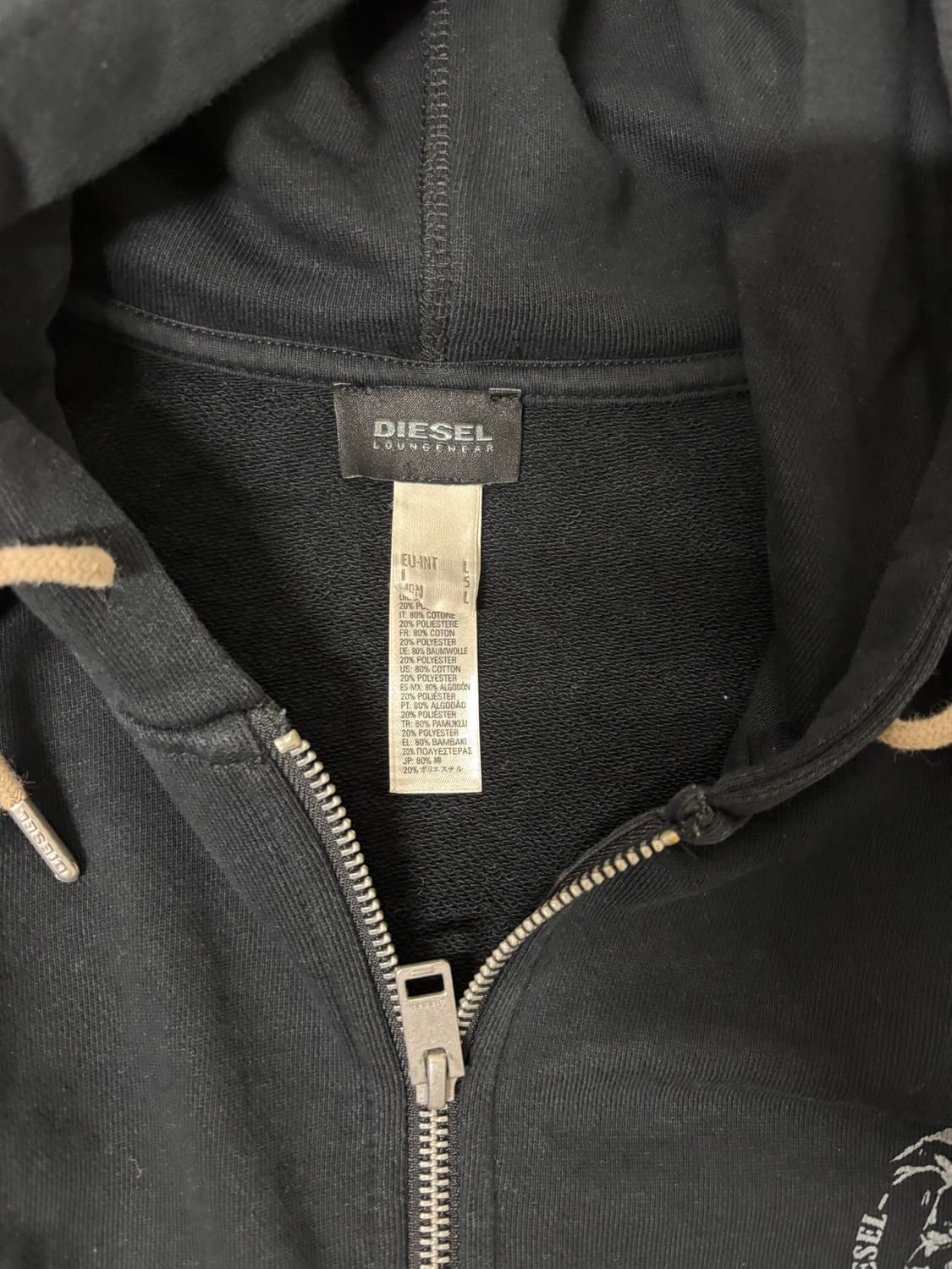 디젤 후드집업 블랙 상품이미지3