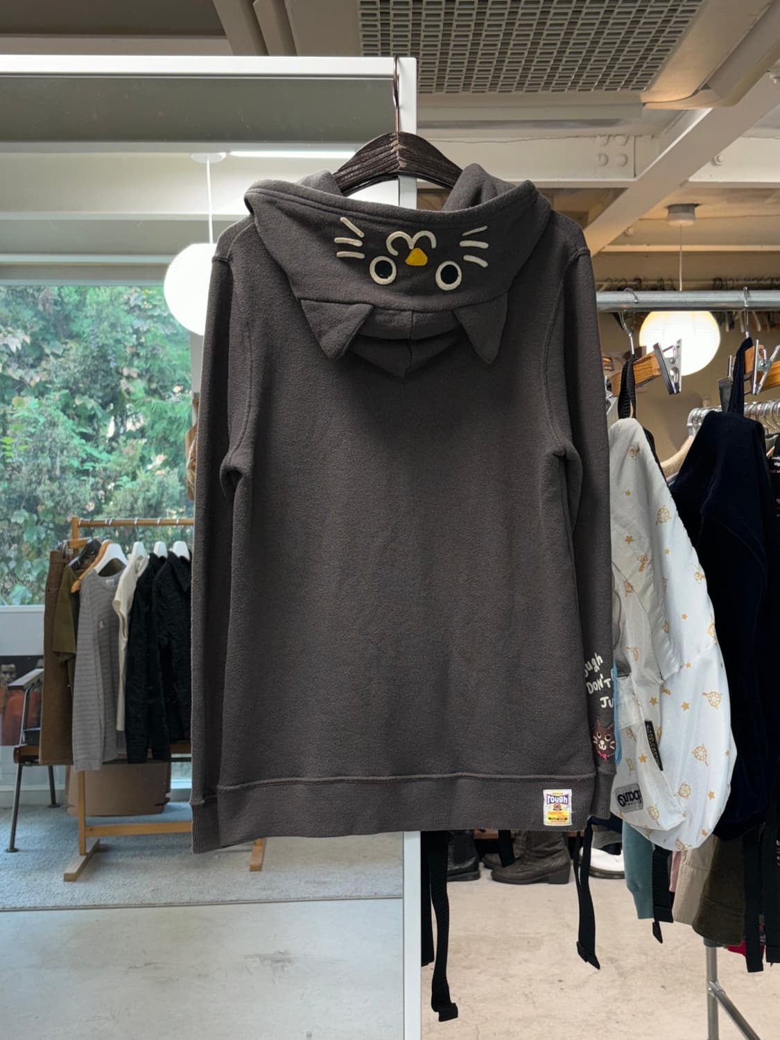 Rough 고양이 후드집업 상품이미지5