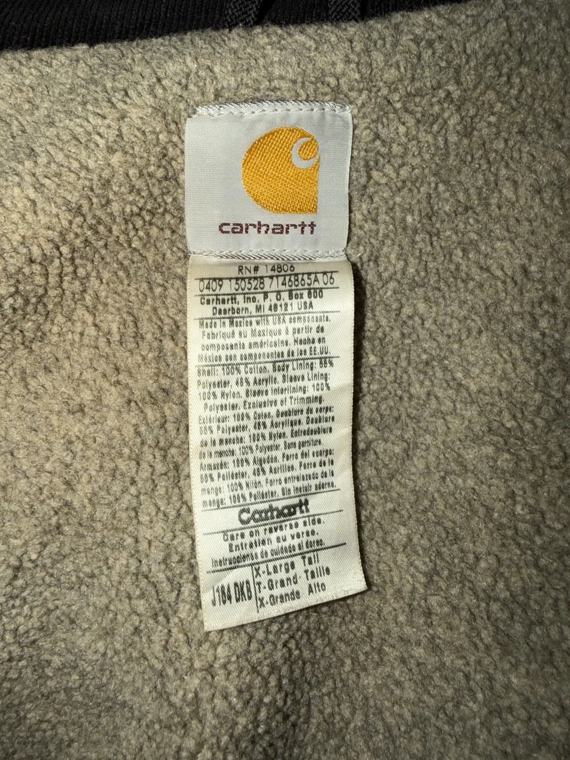 칼하트 쉐르파 J164 디트로이트 자켓 다크브라운 상품이미지6