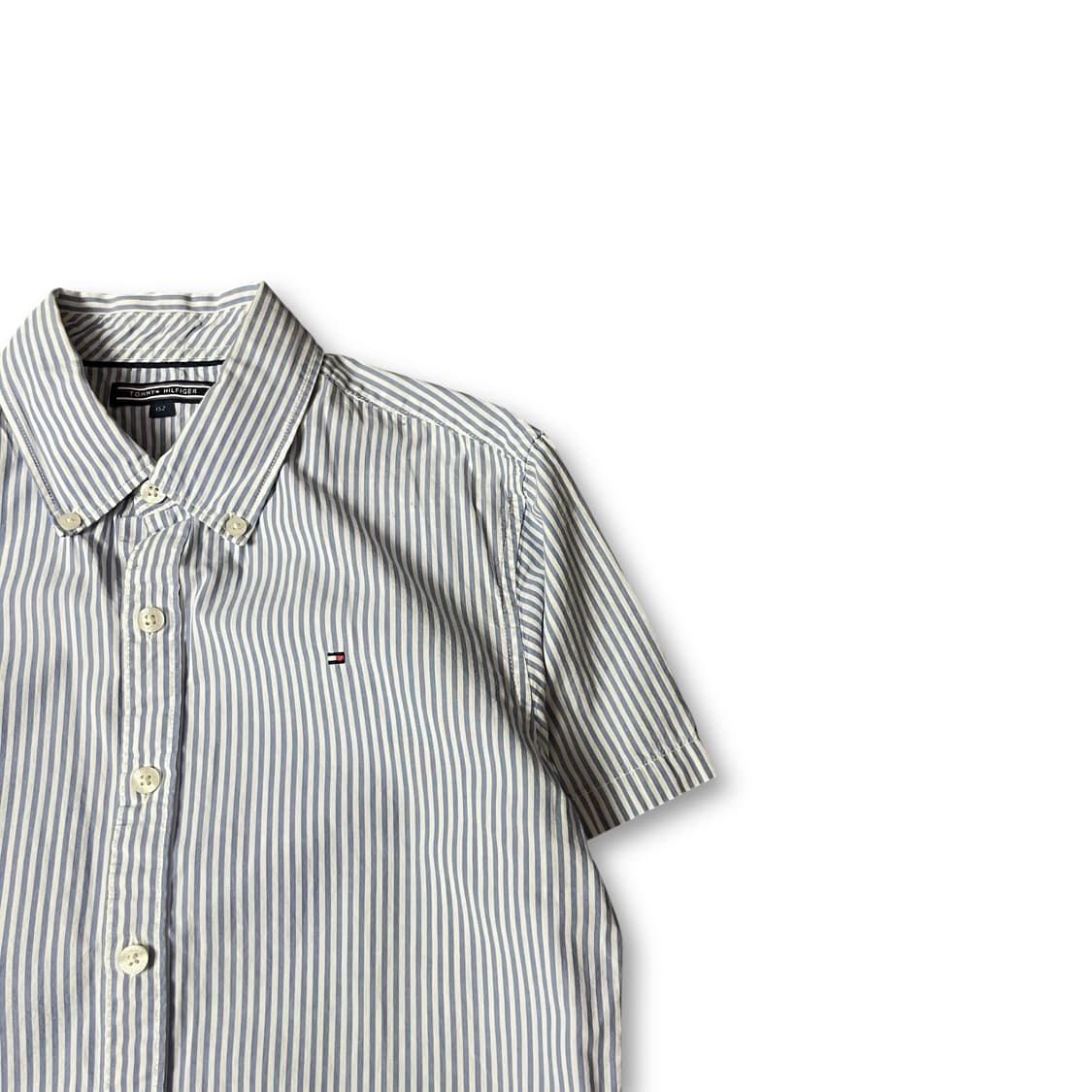 타미힐피거 스카이블루 스트라이프 반팔 셔츠 152 상품이미지2