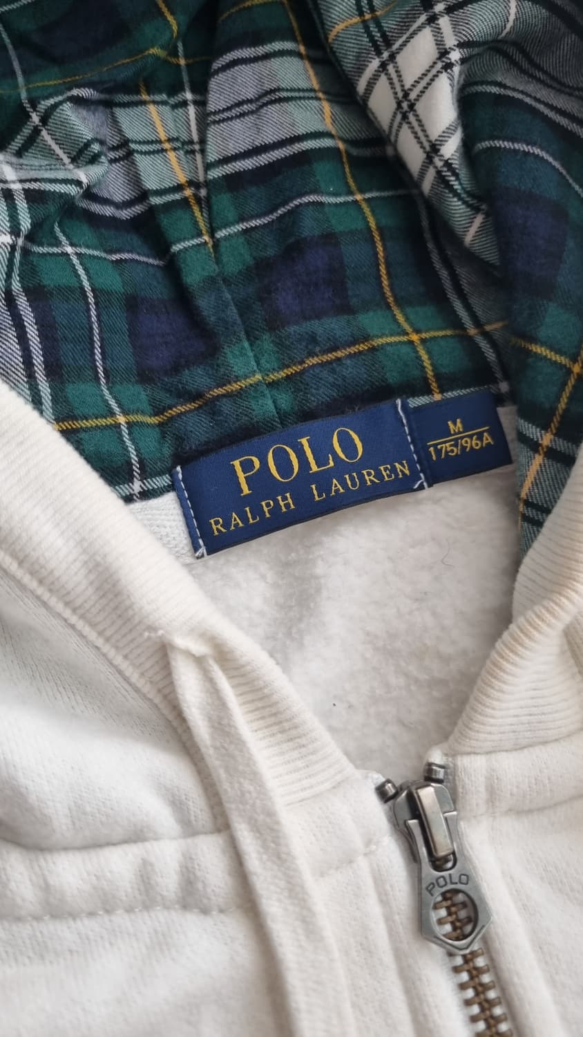 폴로 빅포니 화이트 체크 후드집업 상품이미지2