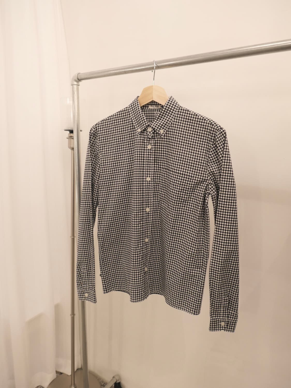 미우미우 비시 체크 셔츠 상품이미지1