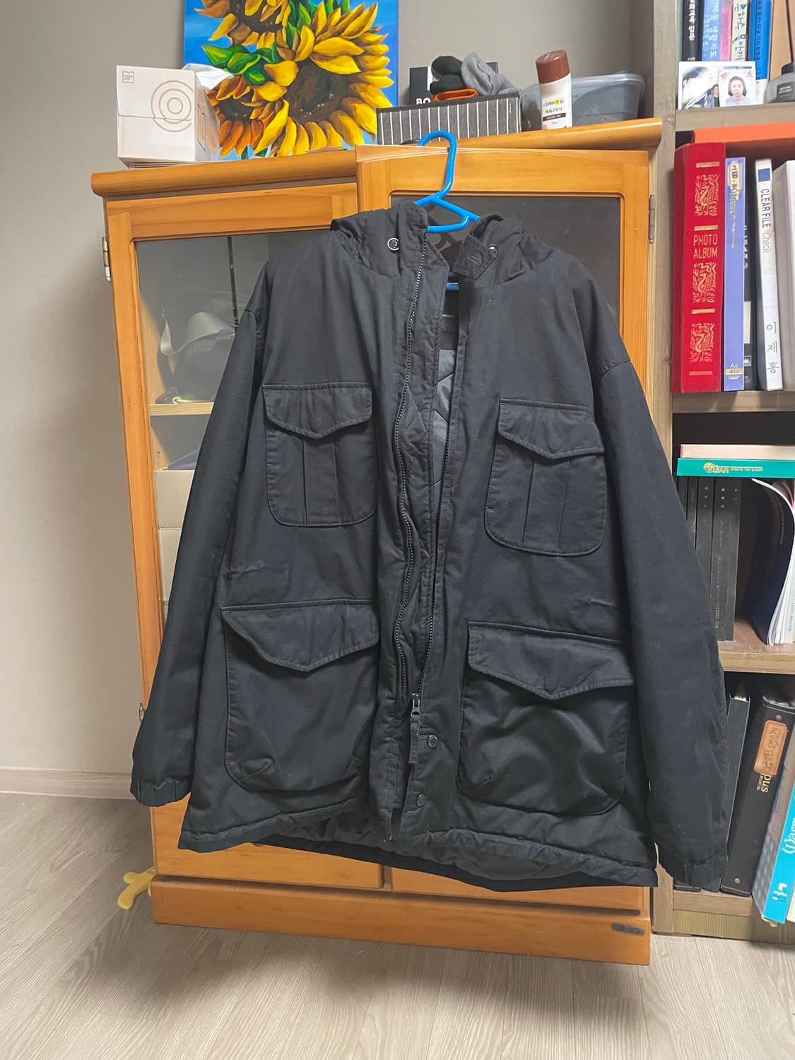 유니클로 x 엔지니어드 가먼츠 퍼프테크 유틸리티 자켓 블랙 L 상품이미지3