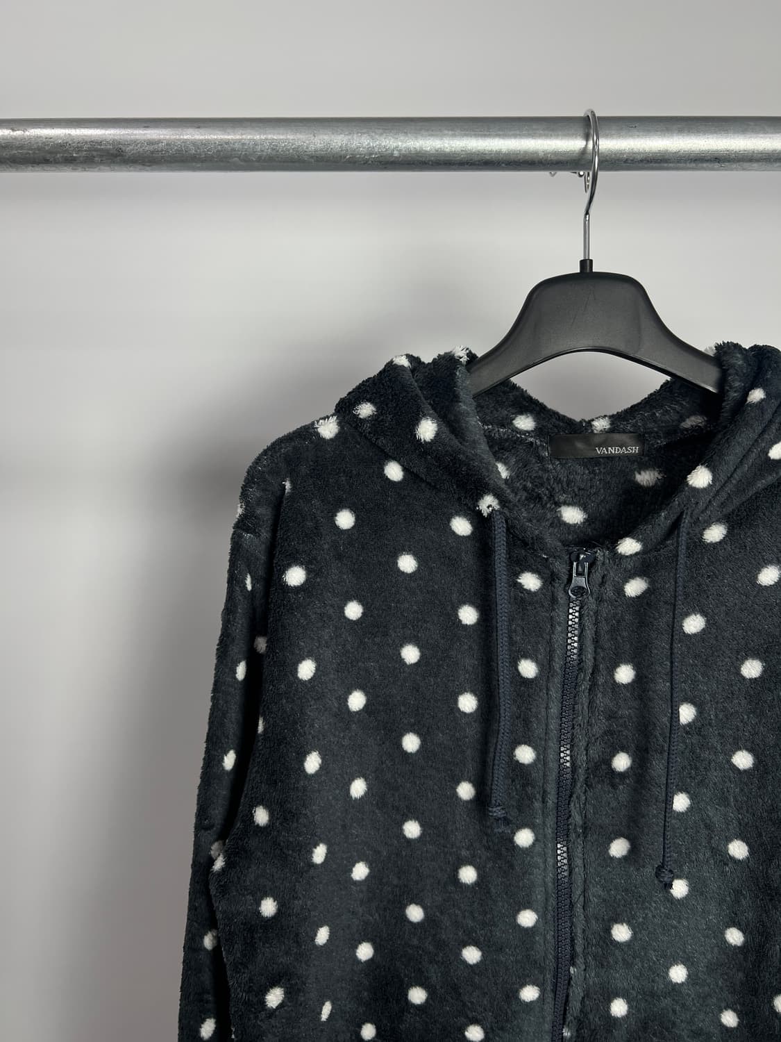 VANDASH 도트 플리스 후드 집업 상품이미지2