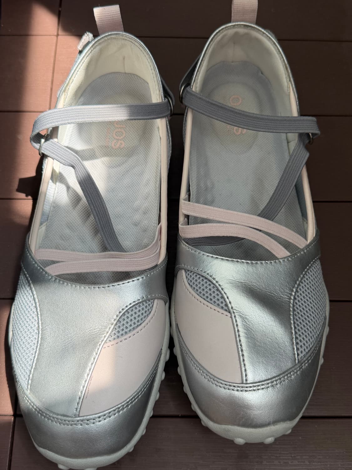 오호스 OJOS Strap Embossed ToeShoes 메리제인 실버 상품이미지3