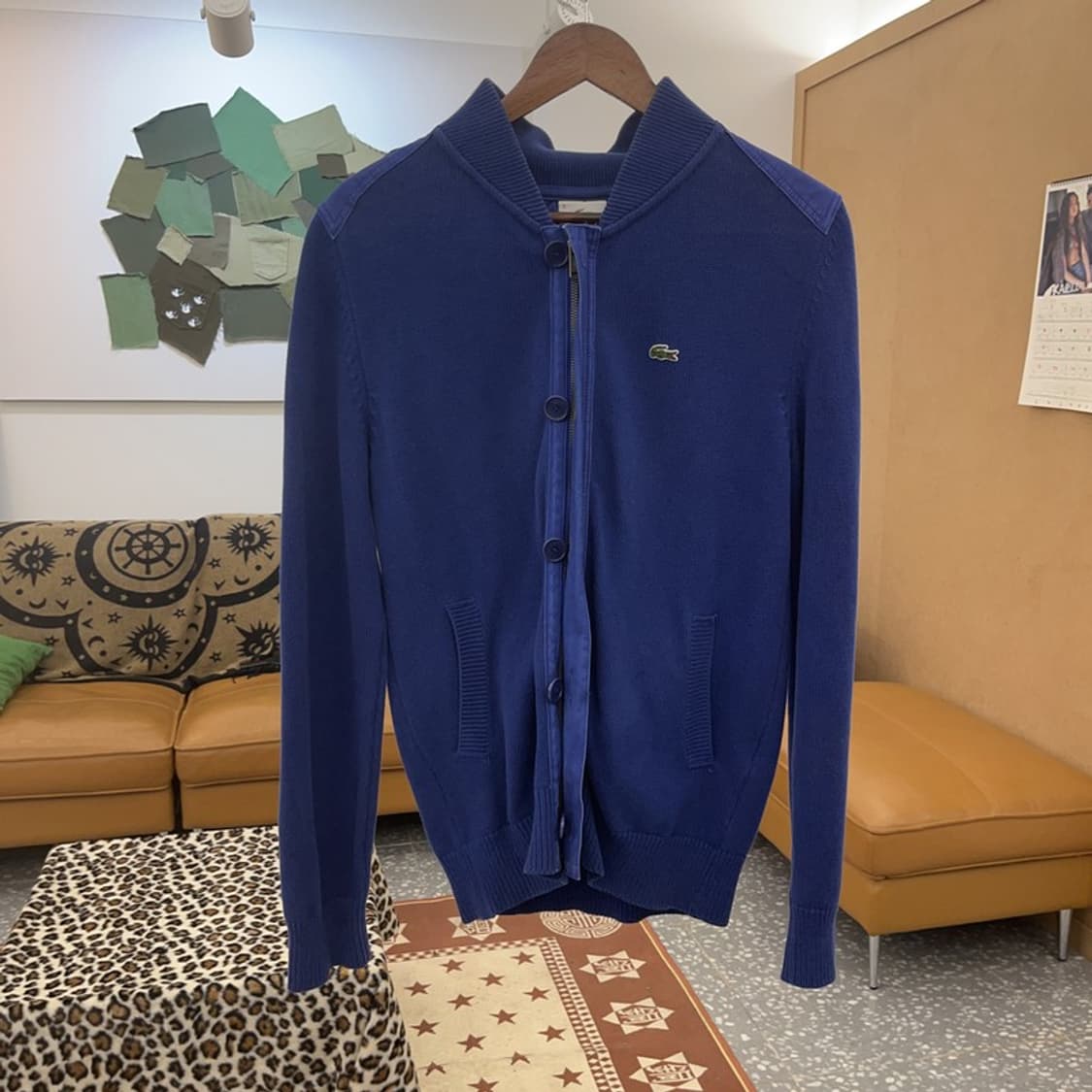 라코스테 모던 캐주얼 빈티지 레트로 집업 니트 가디건 3 C09335 상품이미지3
