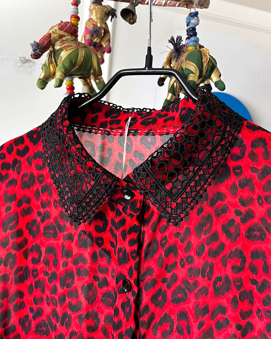 Jpn Red Leopard Pattern Long Shirt 상품이미지4