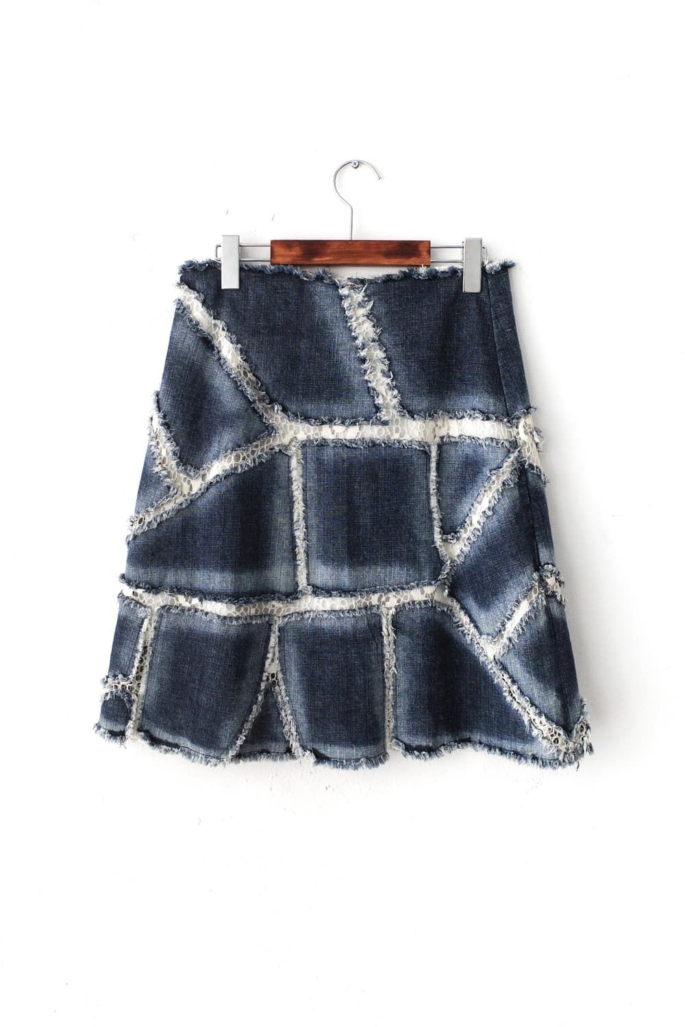 damage patch denim skirt 상품이미지2