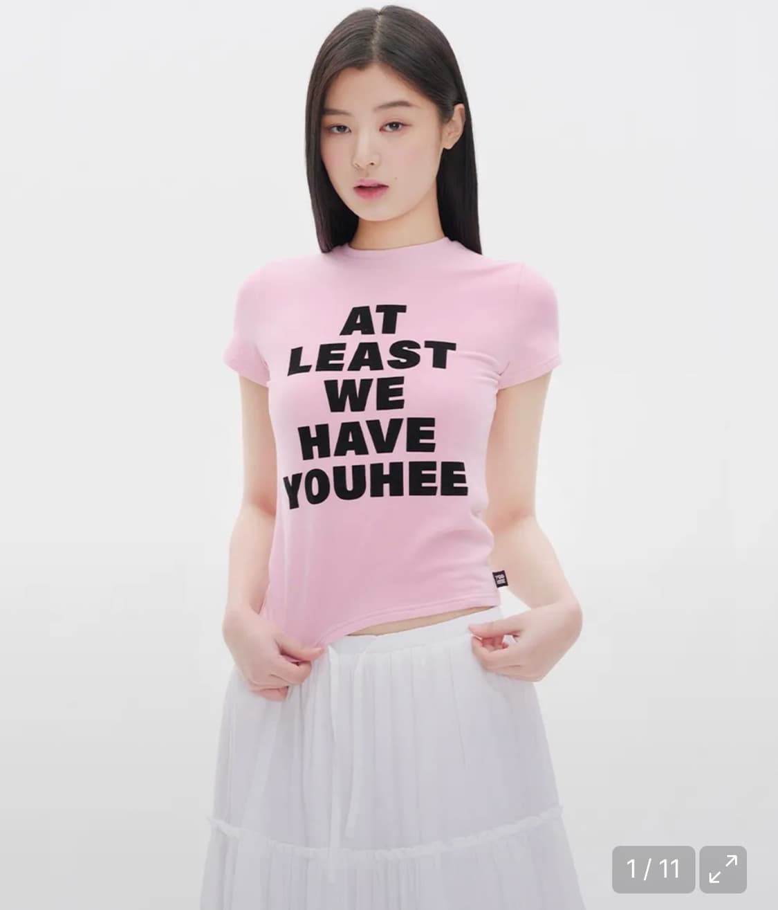 유희LETTERING T-SHIRT PINK 상품이미지2