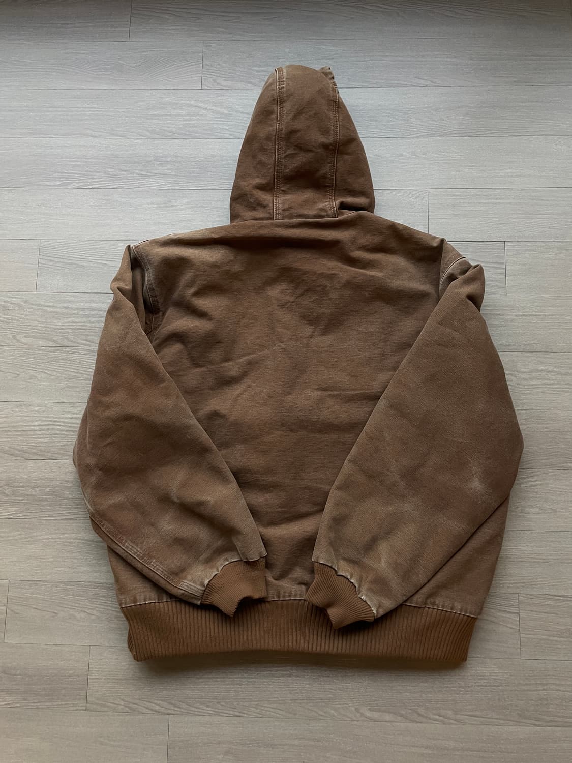 칼하트 j130 BRN 브라운 액티브 자켓 샌드스톤 빈티지 상품이미지2