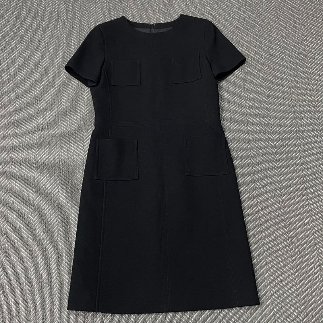 꾸레쥬 모직 블랙 원피스 v0140 상품이미지1