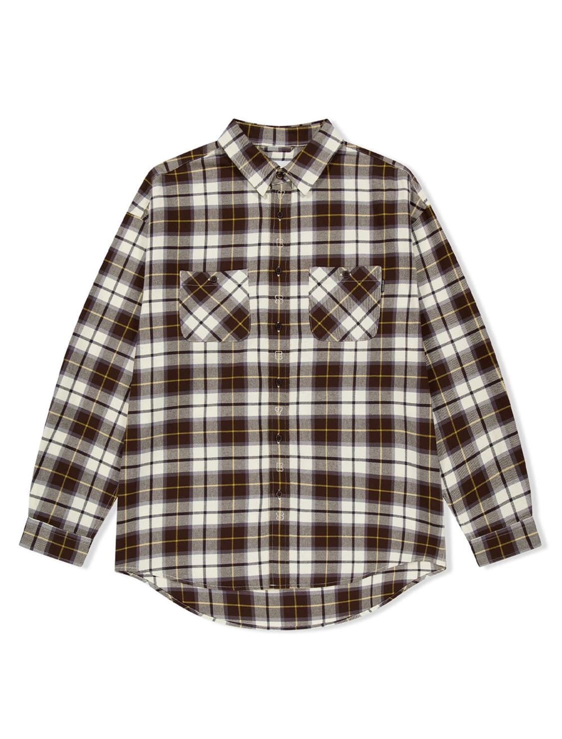 예스아이씨 Plop Check Shirt 체크 셔츠 브라운 XL 상품이미지1