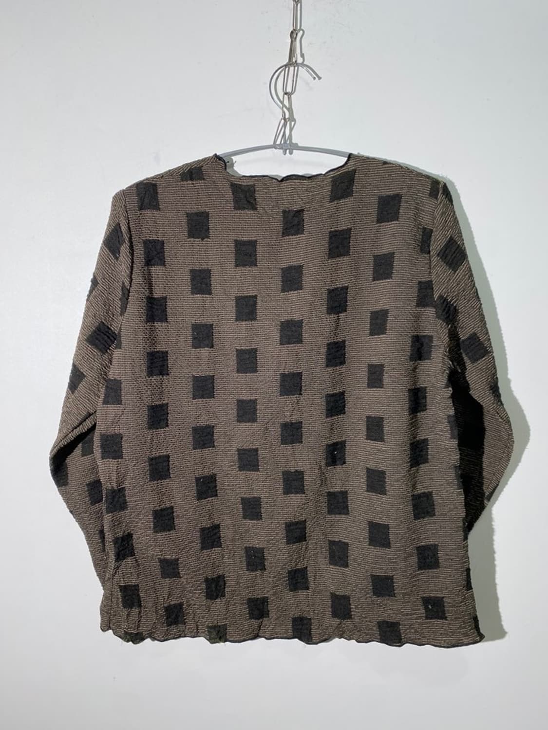 빈티지 스퀘어 패턴 롱슬리브 상품이미지2