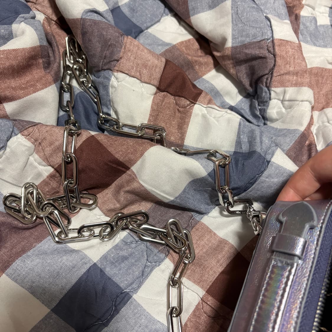 디젤 홀로그램 블루 미니백 상품이미지7