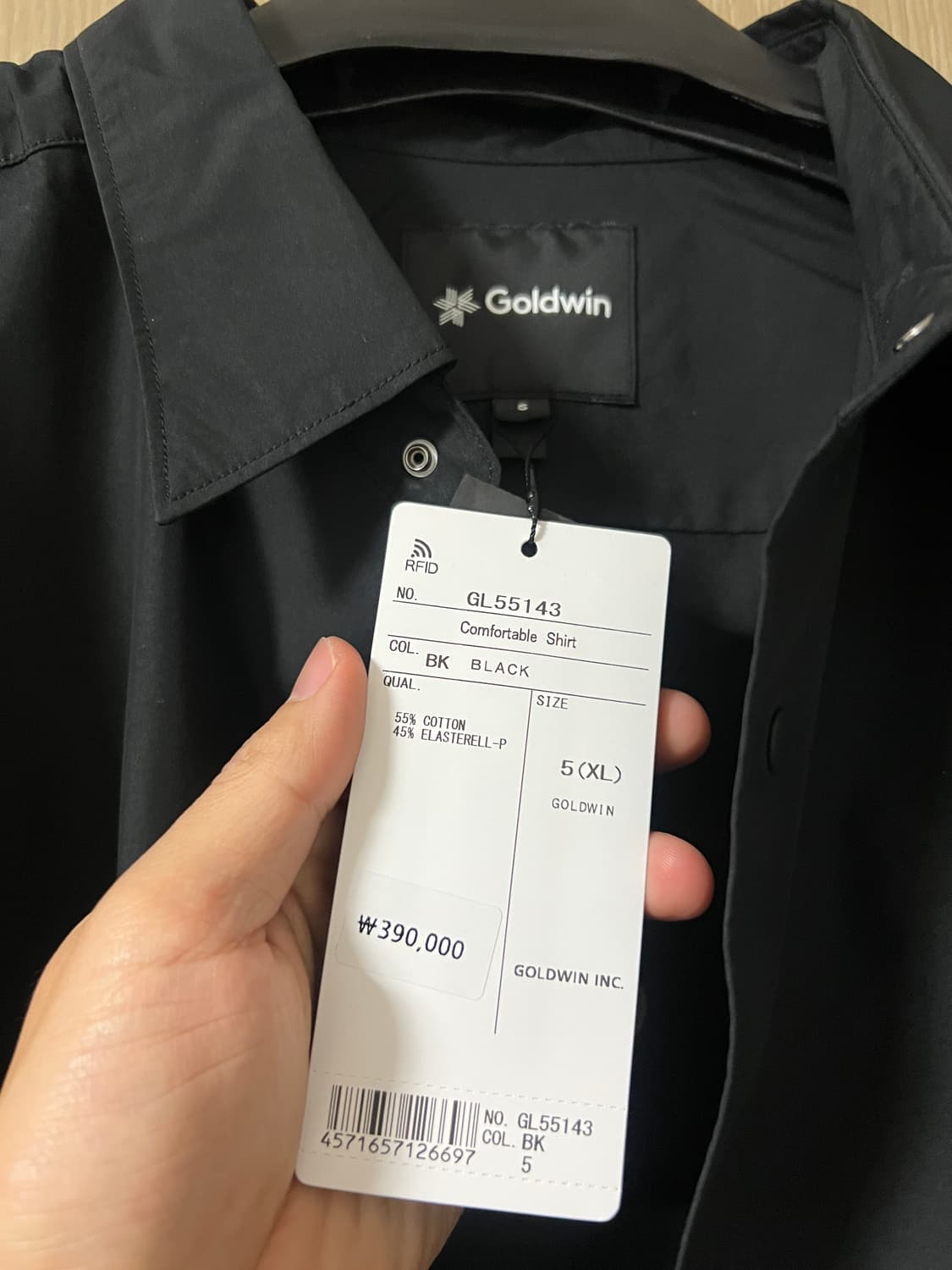 골드윈 셔츠 블랙 5 상품이미지3