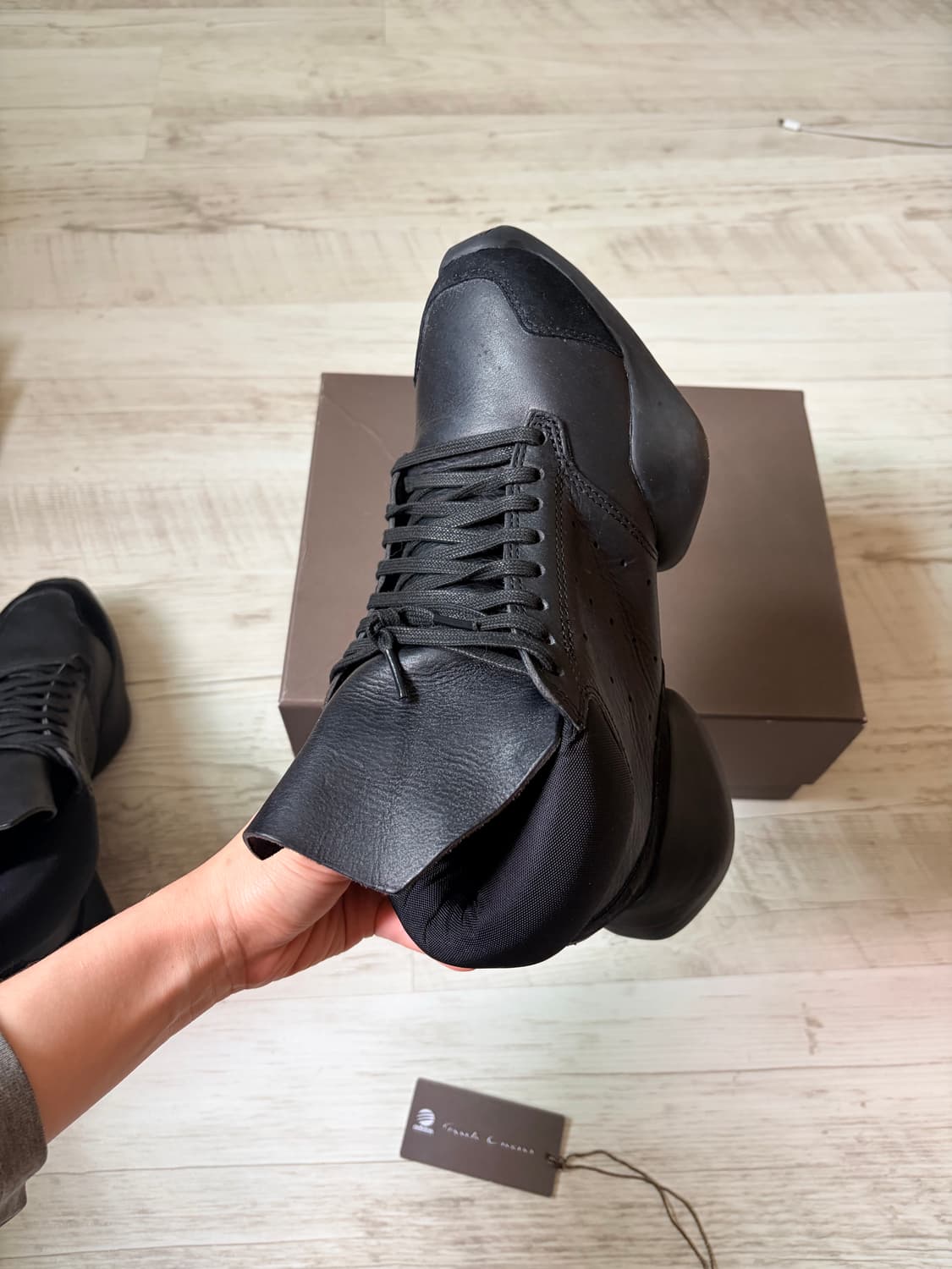 [US 6.5] 릭오웬스 아디다스 비셔스 러너 트리플 블랙 상품이미지5