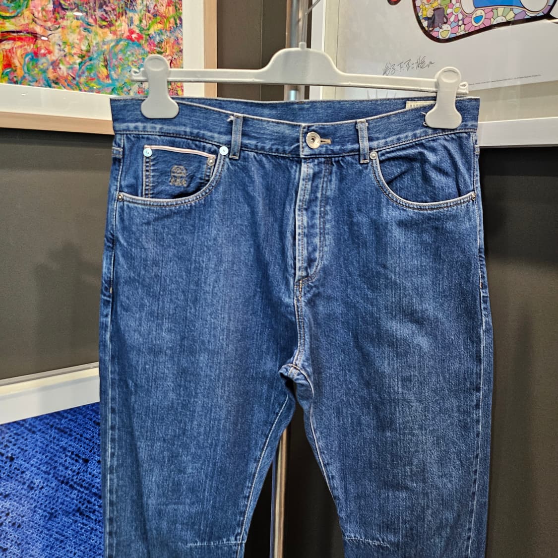 브루넬로 쿠치넬리 립 라이트웨이트 데님 레져 핏 트라우저 팬츠 상품이미지2