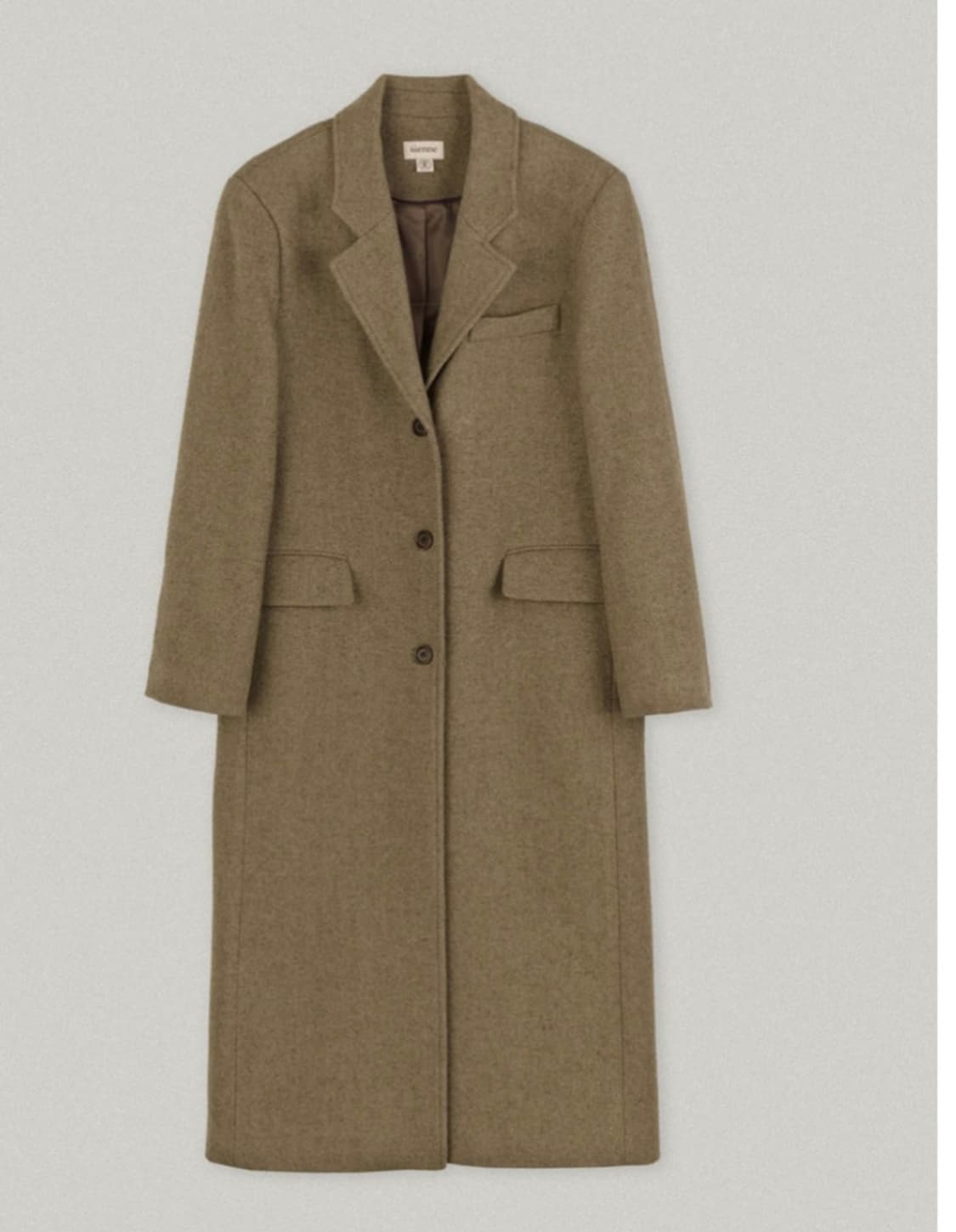 시엔느(sienne) roger 울 블랜드 코트 - 카키브라운 상품이미지1