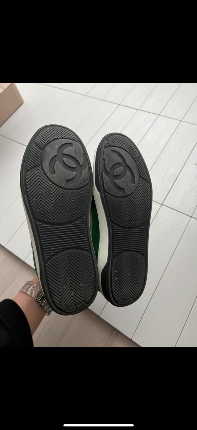 샤넬 스니커즈 스웨이드 그린 상품이미지5