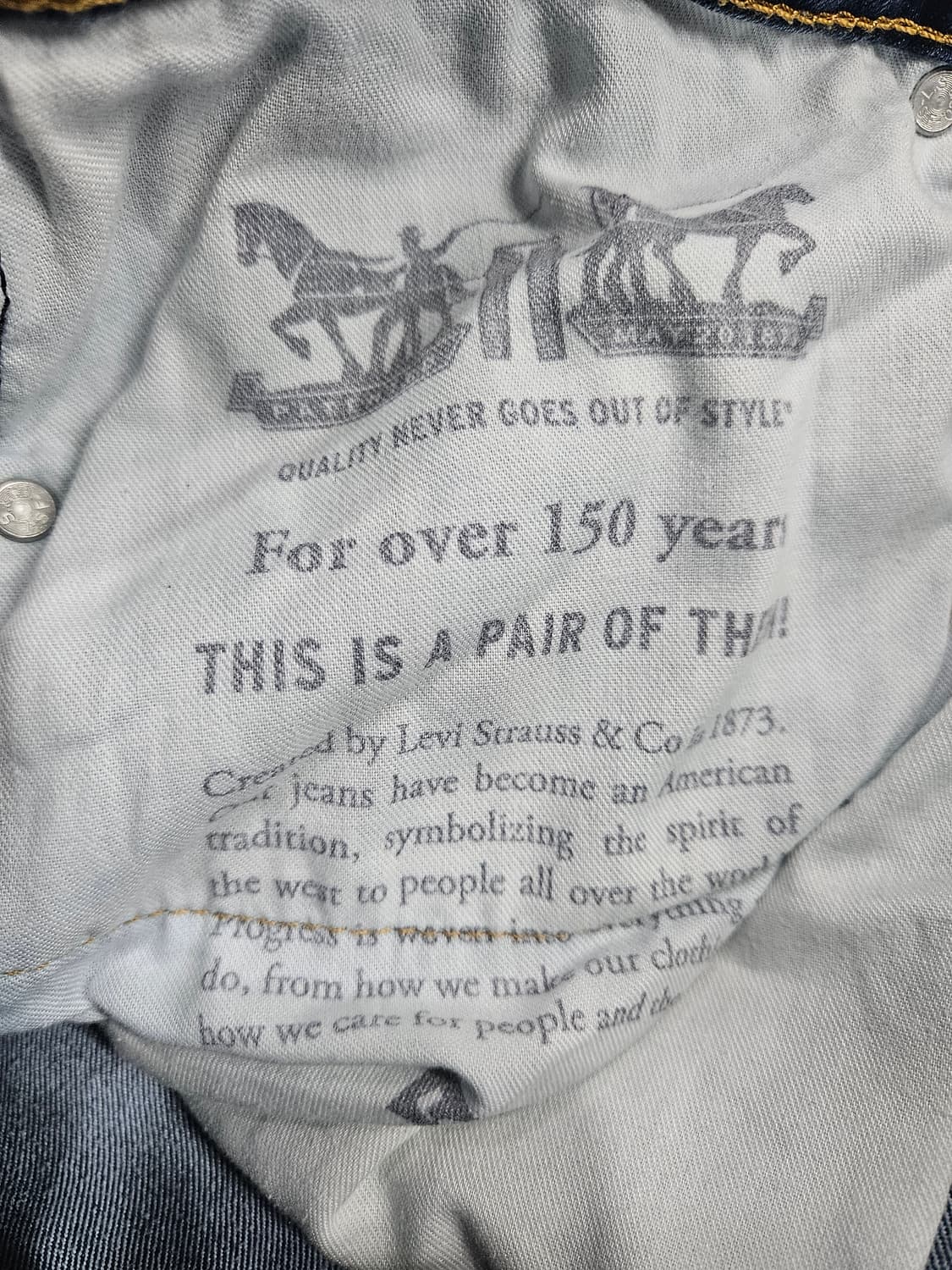 리바이스 502 블루 남성 허리 34 스판 데님팬츠  상품이미지9