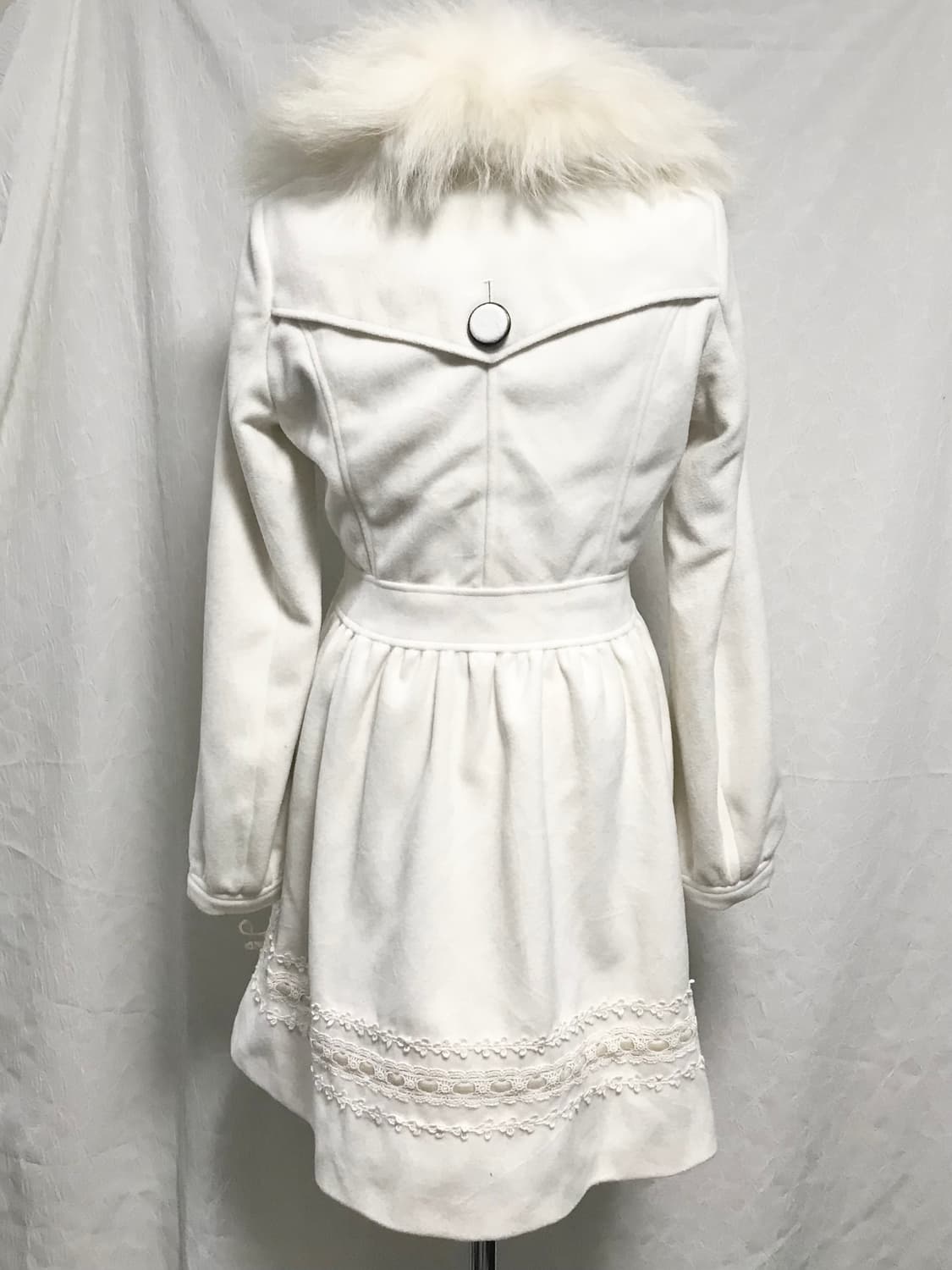 빈티지 lizlisa 리즈리사 달천깔 히메갸루 리본 퍼 카라 코트 상품이미지4