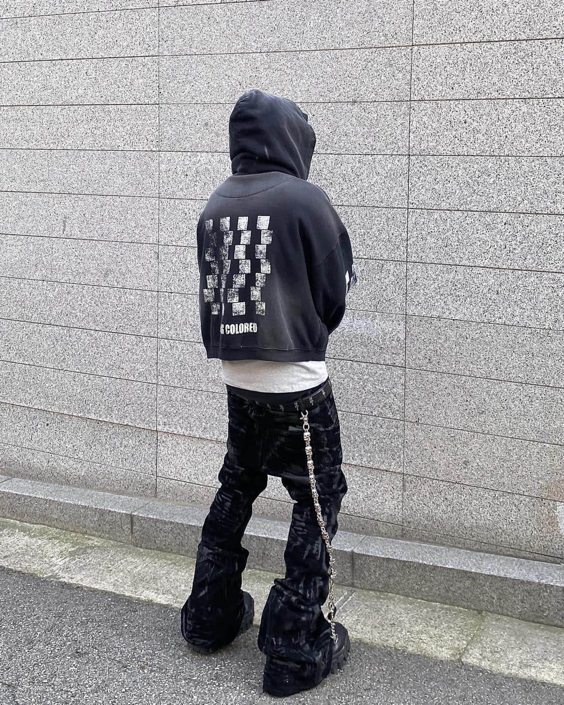 언더마이카 벨벳 플레어진 블랙 1사이즈 판매합니다. 상품이미지3