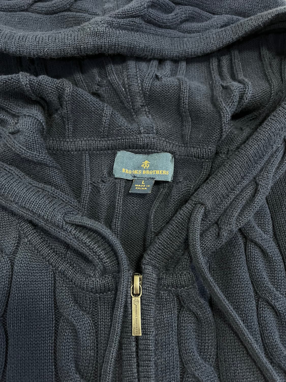 브룩스브라더스 니트 후드집업 L 상품이미지2