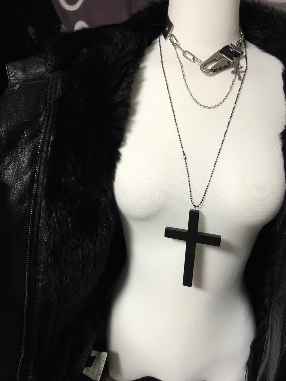 Jpn일본빈티지레더퍼무스탕자켓다크웨어락시크릭오웬스디올하이엔드00s2010 상품이미지7