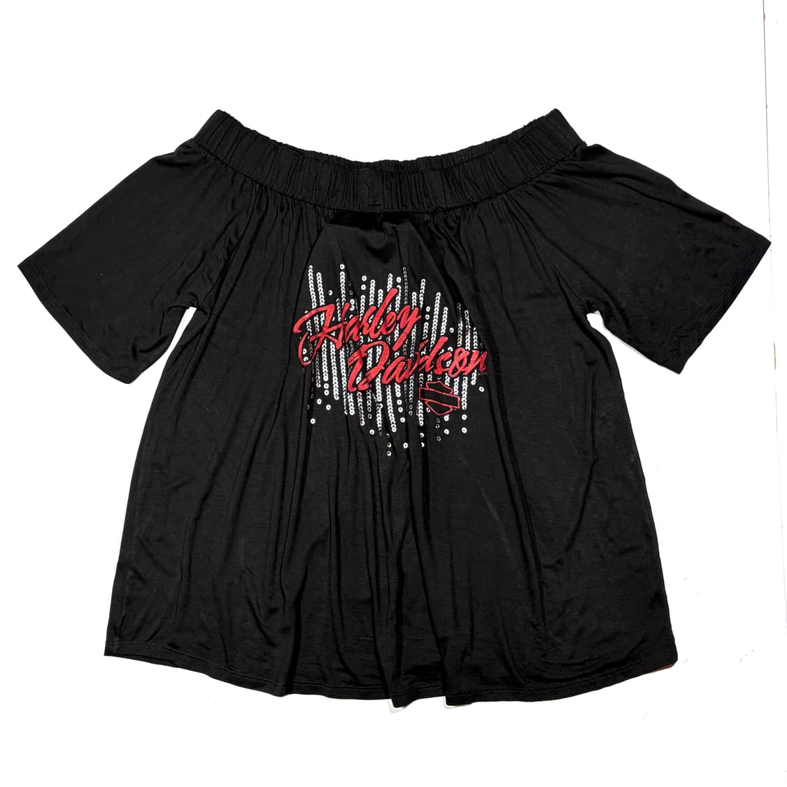 할리데이비슨 블랙 여성용 오프숄더 XL 상품이미지1