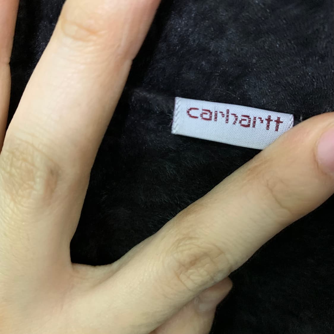 칼하트 블랙 벨벳 후드 집업 빈티지 L 남녀공용 00s 상품이미지5