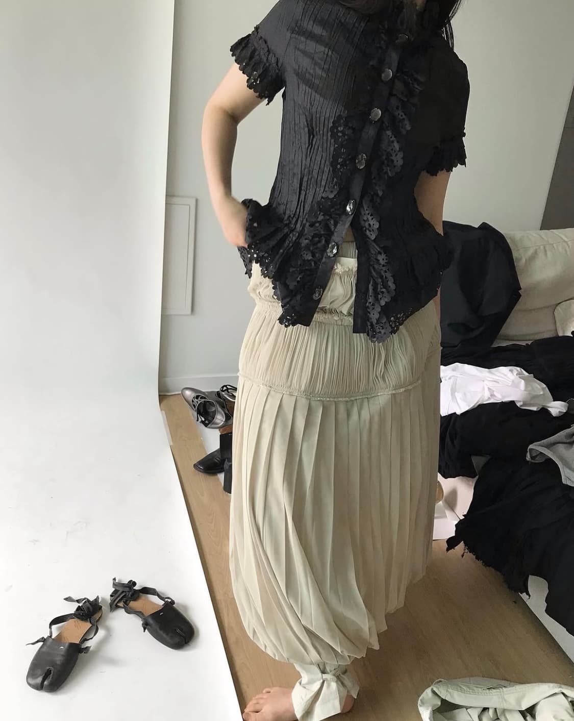 eonts 애옹쓰 25SS shasha dress ivory 상품이미지2