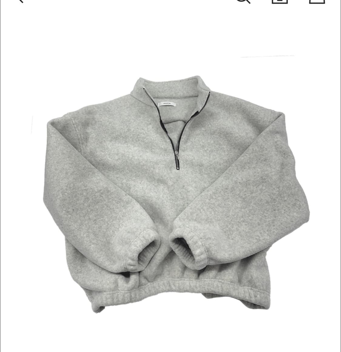 [1] 논노드 하프집 플리스 클라우드 화이트 상품이미지1