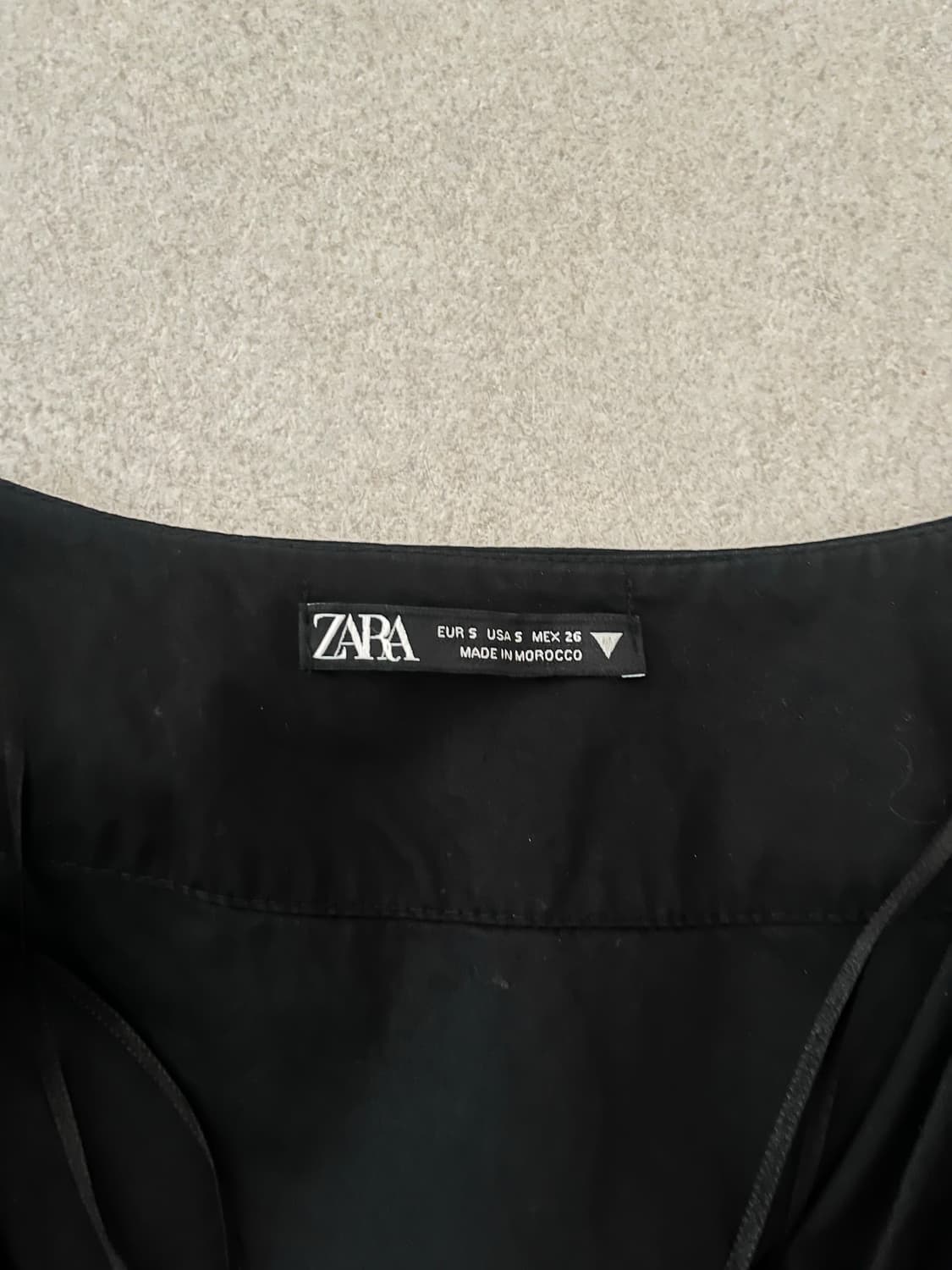 자라 셔츠 원피스 S 블랙 상품이미지4