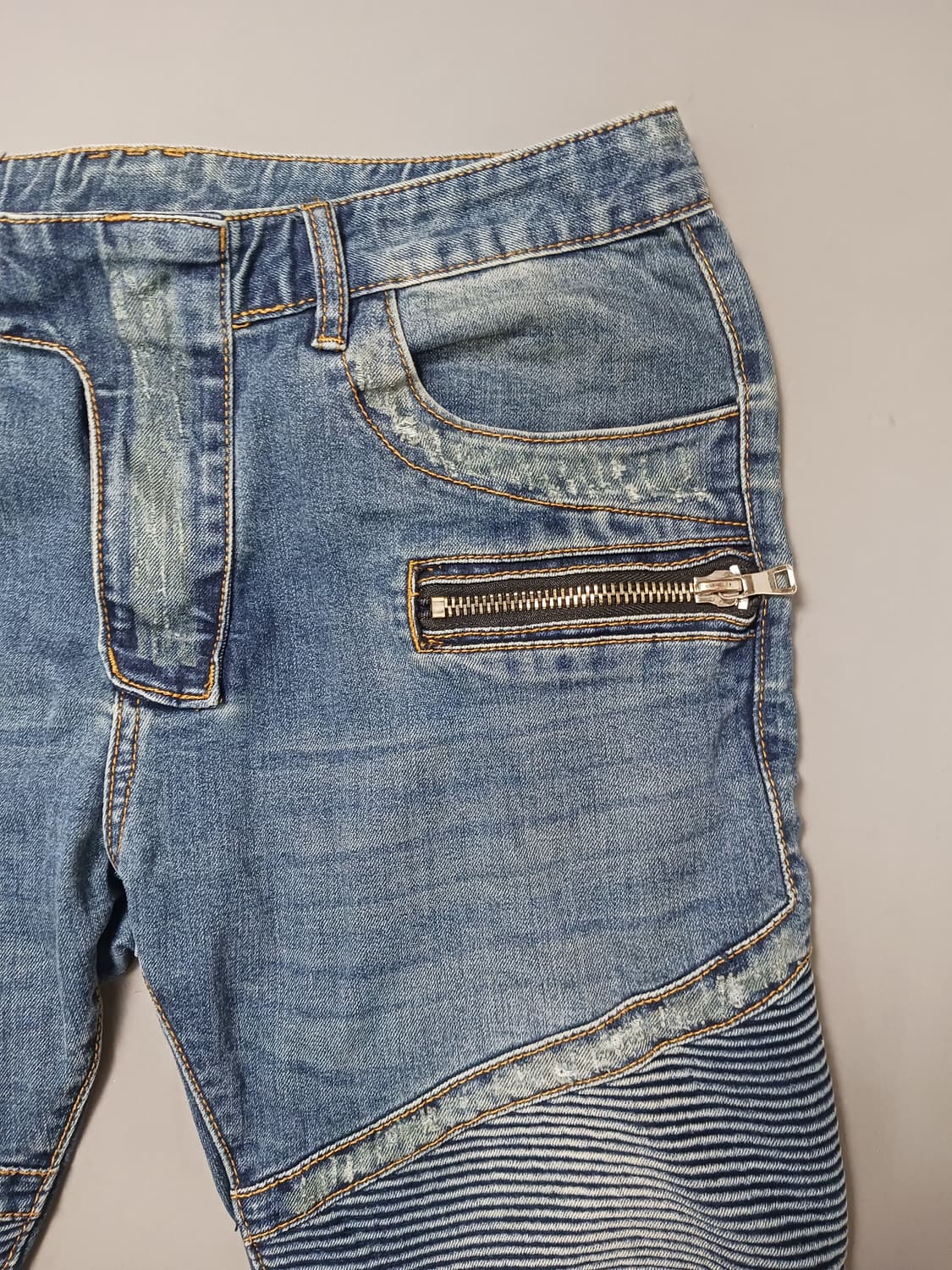 [34] 발망 블루워싱 디스 바이커진 청바지 상품이미지4