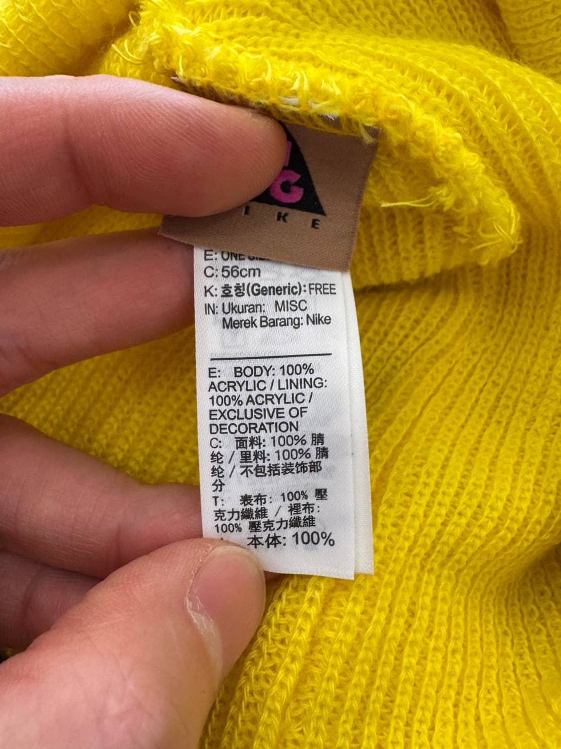 Nike ACG short beanie yellow 상품이미지3