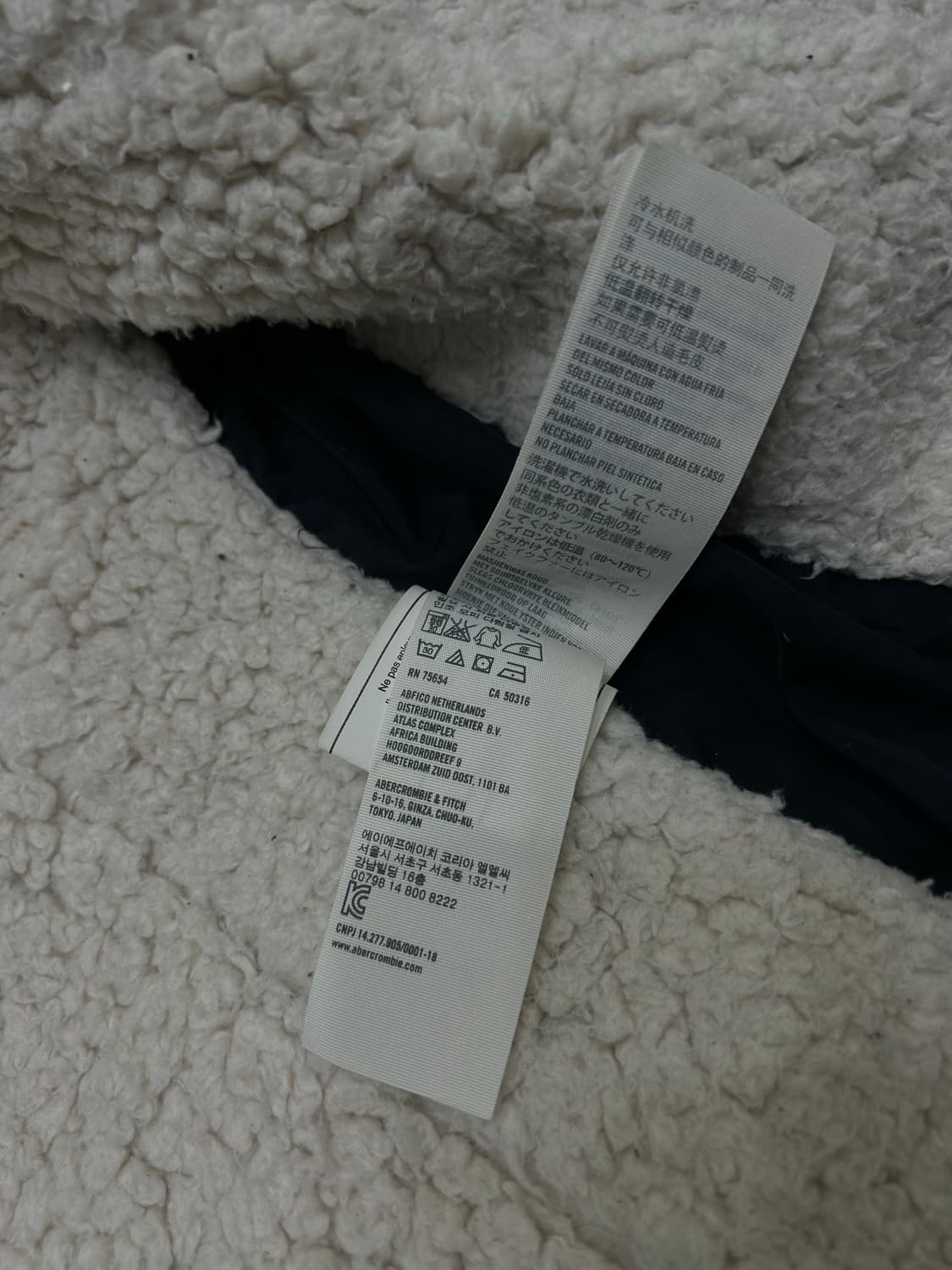 [S]홀리스터 쉐르파 후드 패딩조끼/짙은네이비/슬림 상품이미지6