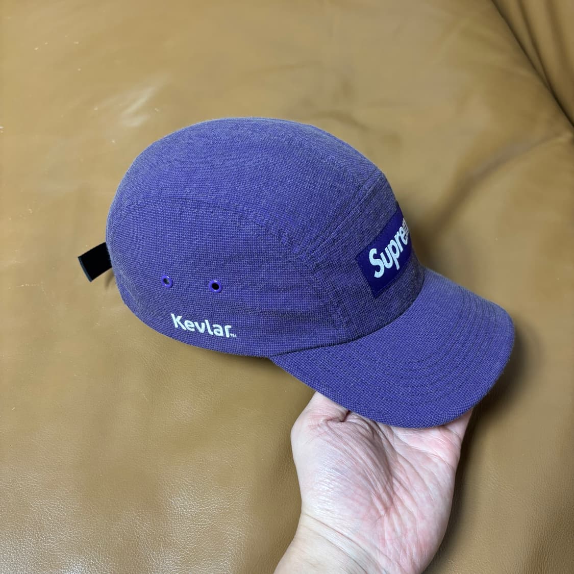 슈프림 캠프캡 모자 박스로고 케블라 퍼플 상품이미지3