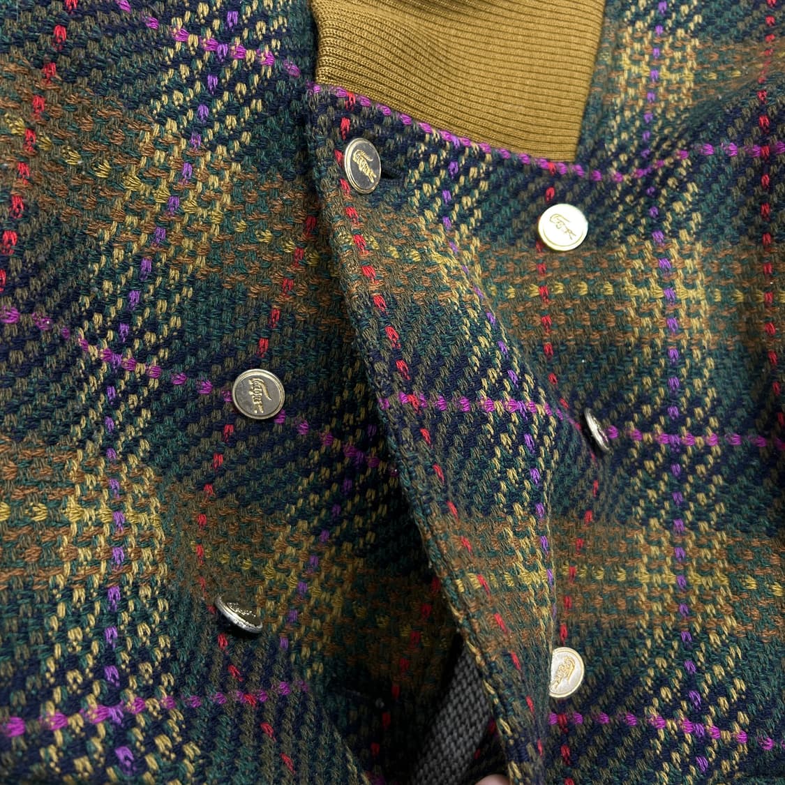 라코스테 숄카라 체크 가디건(76) 상품이미지4