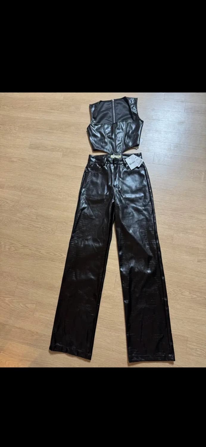 Badee 배디 레더 뷔스티에+팬츠 세트 새상품 상품이미지7