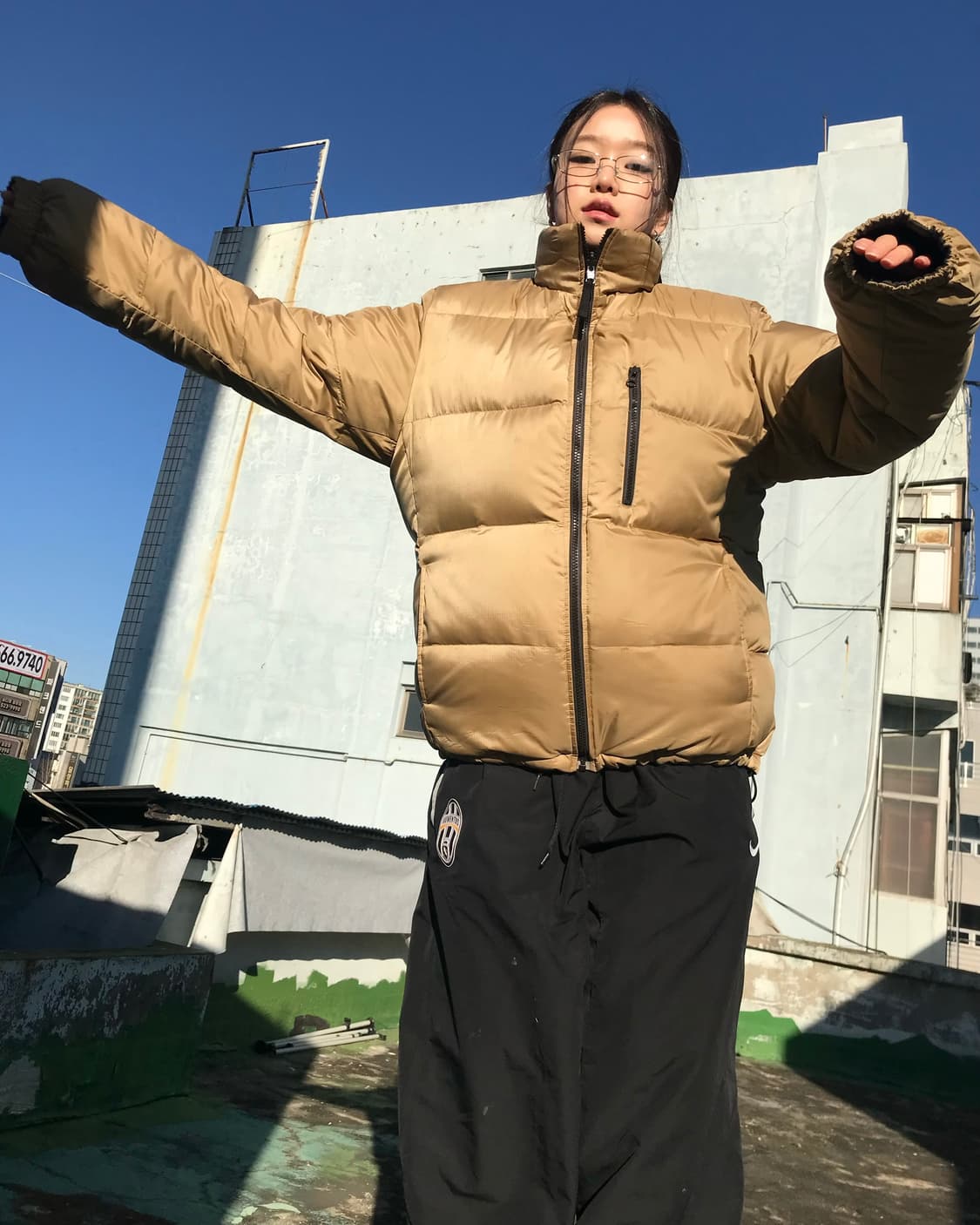 베이지 & 브라운 리버시블 패딩  상품이미지1