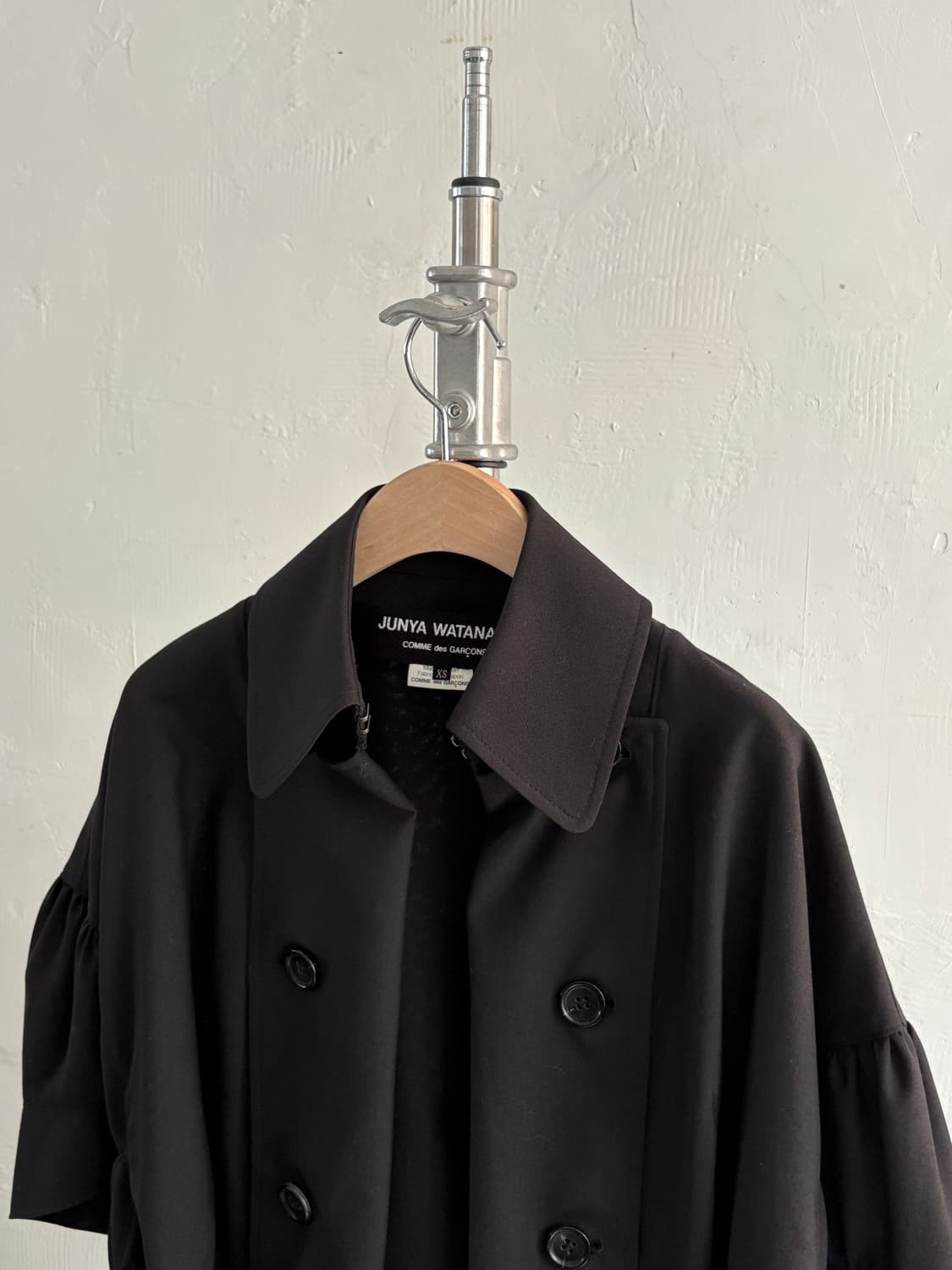 Junya Watanabe 준야와타나베 더블 브레스티드 블랙 하프 코트 상품이미지7