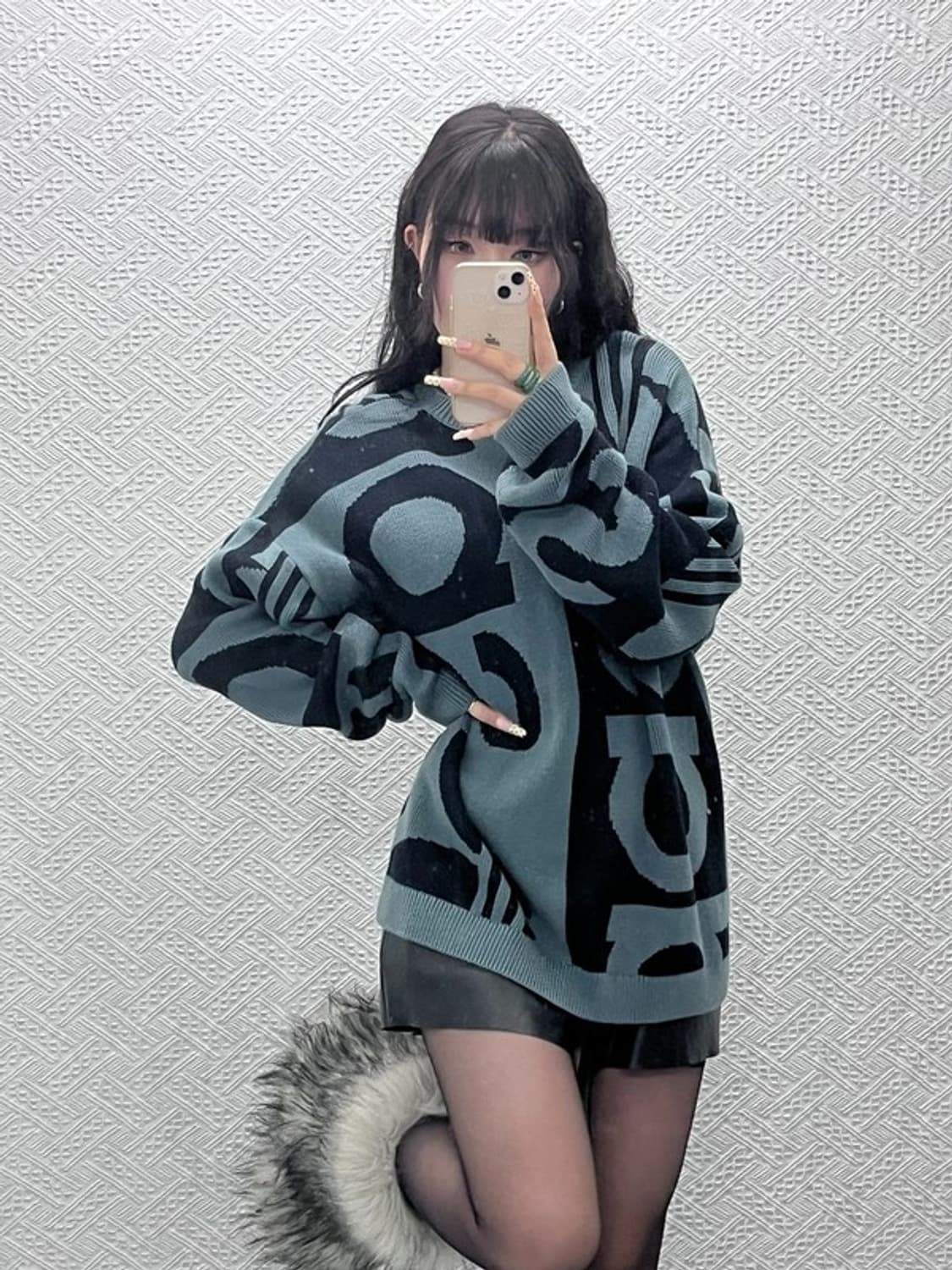 아디다스 오리지널스 레트로 스트릿 펑크 빅로고 니트 L C09979 상품이미지1