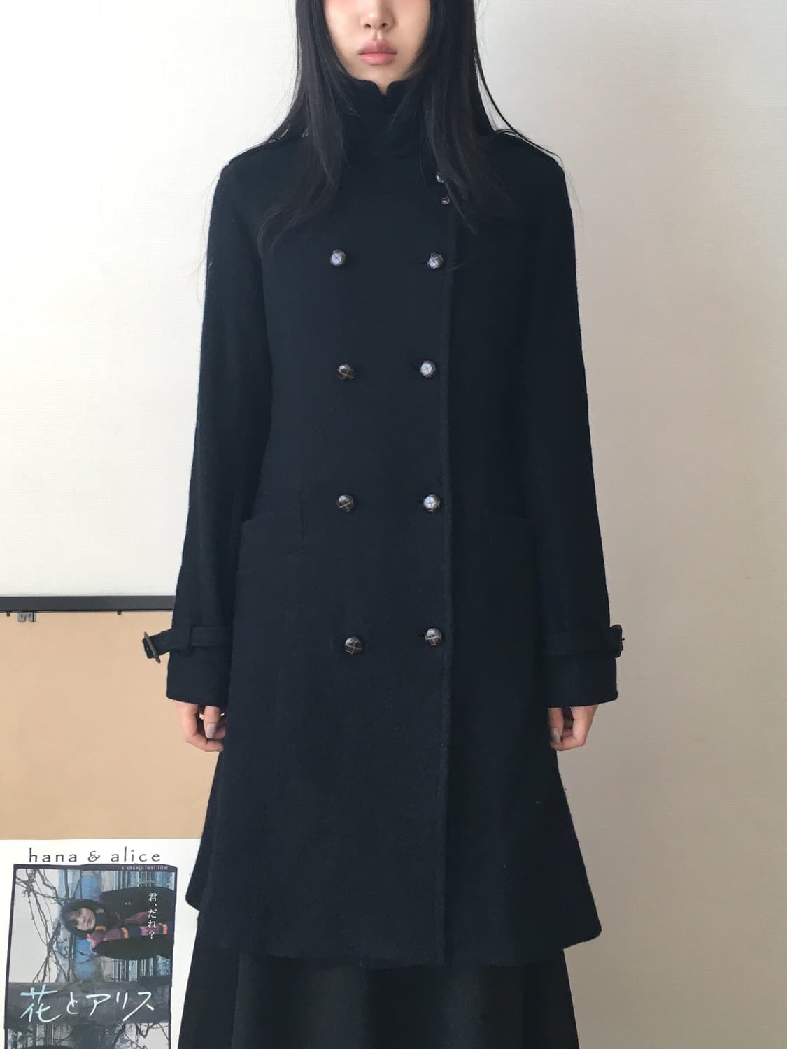 빈티지 더블 하이넥 롱코트 상품이미지6