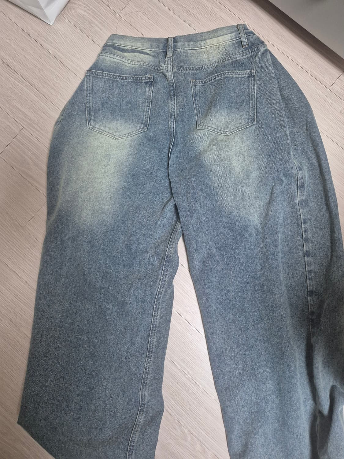 새상품)무센트 펜타 사이드 핀턱 데님 팬츠 남녀공용 상품이미지2