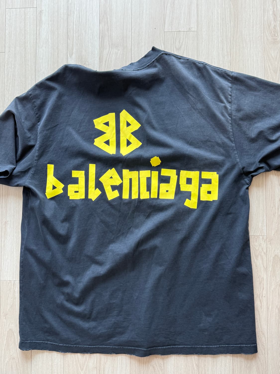 [XL] 발렌시아가 테이프로고 반팔 국내매장판 상품이미지2